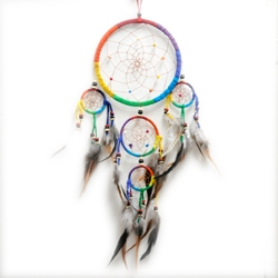 ドリームキャッチャー レインボーレザー